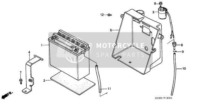 Honda NH80MS 1994 Batterie pour un 1994 Honda NH80MS